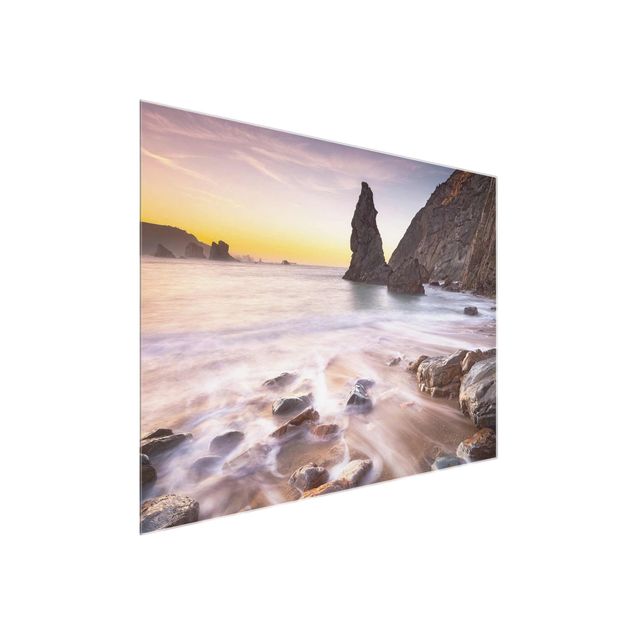 Obrazy na szkle plaża Hiszpańska plaża o wschodzie słońca