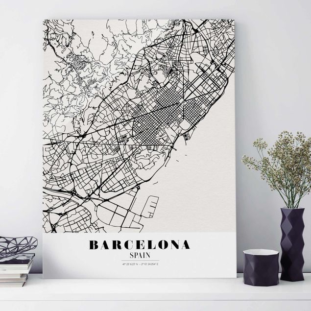 Dekoracja do kuchni City Map Barcelona - Klasyczna