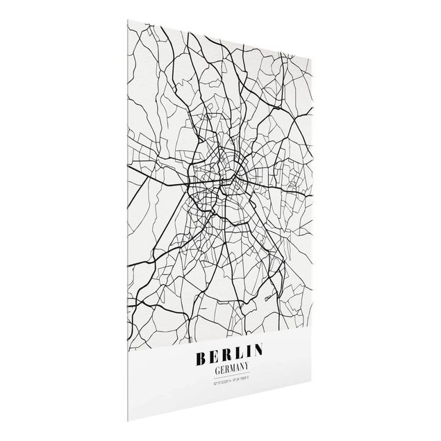 Obrazy na szkle mapy City Map Berlin - Klasyczna