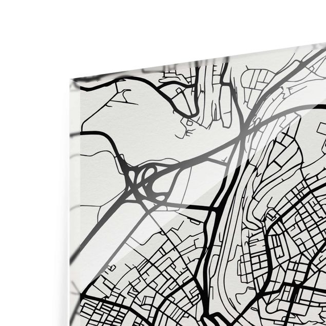 Obrazy z napisami Mapa miasta Berno - Klasyczna