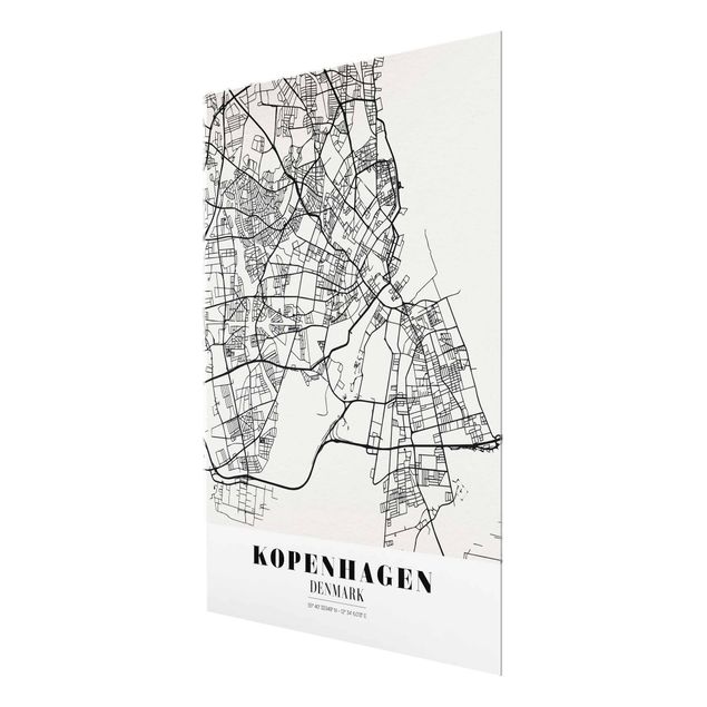 Obrazy nowoczesny City Map Copenhagen - Klasyczna