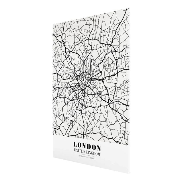 Obrazy na szkle powiedzenia City Map London - Klasyczna