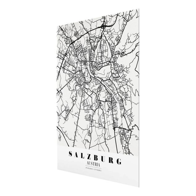 Obrazy nowoczesny City Map Salzburg - Klasyczna