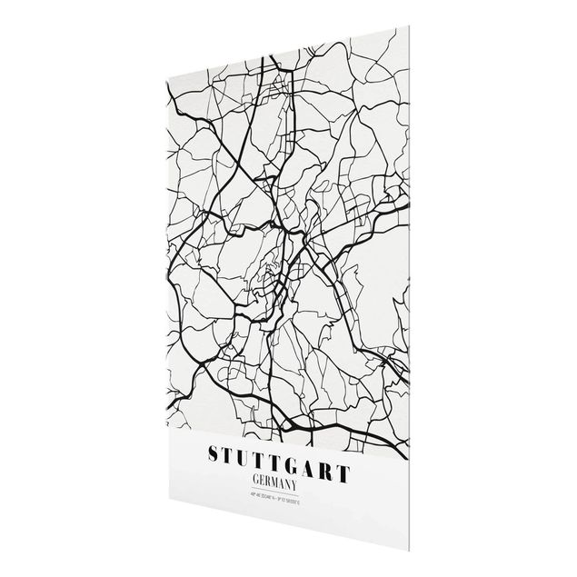 Obrazy nowoczesny Mapa miasta Stuttgart - Klasyczna