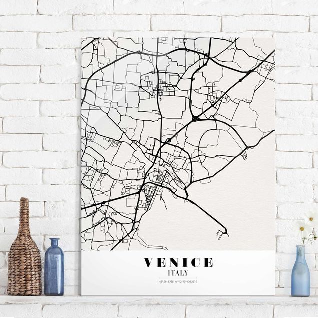 Dekoracja do kuchni Mapa miasta Wenecja - Klasyczna
