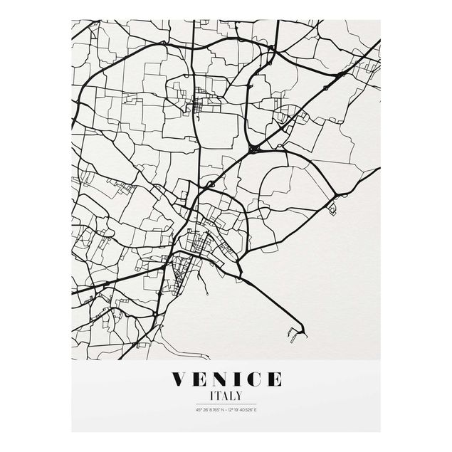 Obrazy do salonu nowoczesne Mapa miasta Wenecja - Klasyczna