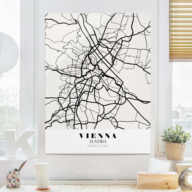 Dekoracja do kuchni City Map Vienna - Klasyczna