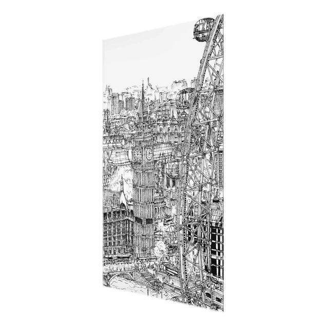 Nowoczesne obrazy Studium miasta - London Eye