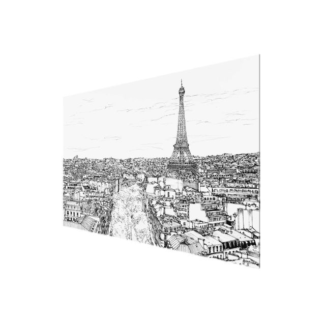 Obrazy do salonu Studium miasta - Paryż