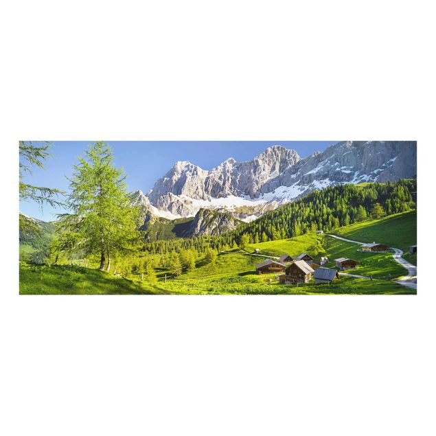 Obrazy na szkle krajobraz Styria Alpejska łąka