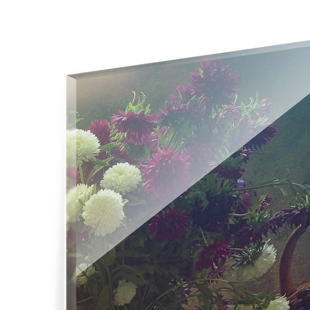 Obraz na szkle - Martwa natura z wazonem kwiatów