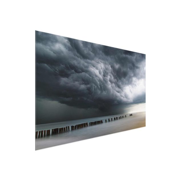 Obrazy na szkle plaża Chmury burzowe nad Morzem Bałtyckim