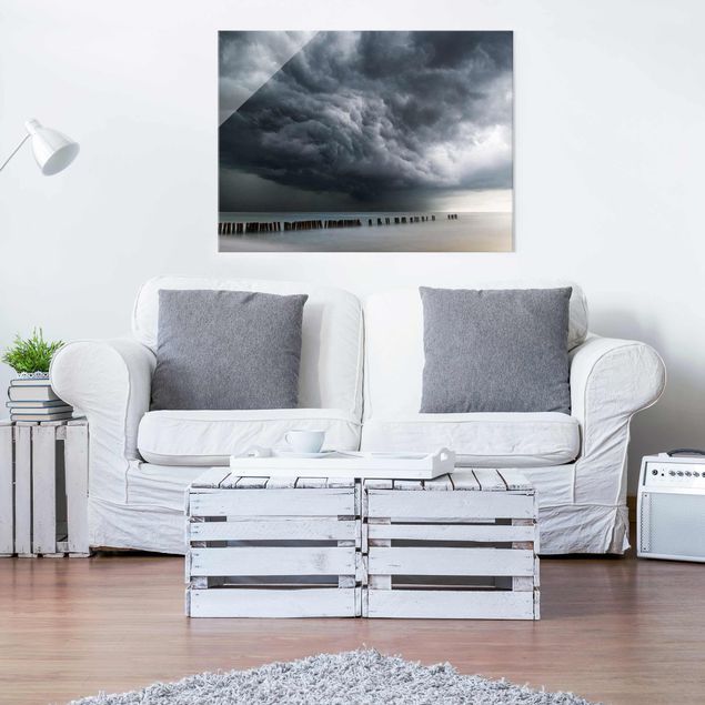 Obrazy na szkle poziomy Chmury burzowe nad Morzem Bałtyckim