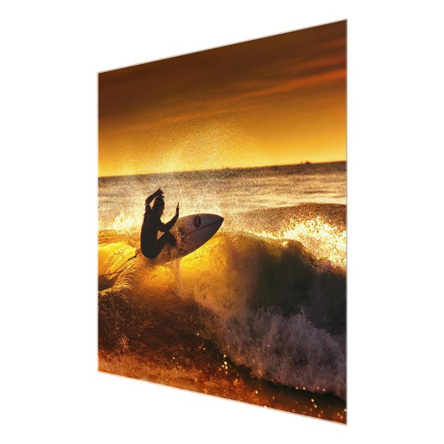 Nowoczesne obrazy do salonu Słońce, zabawa i surfing