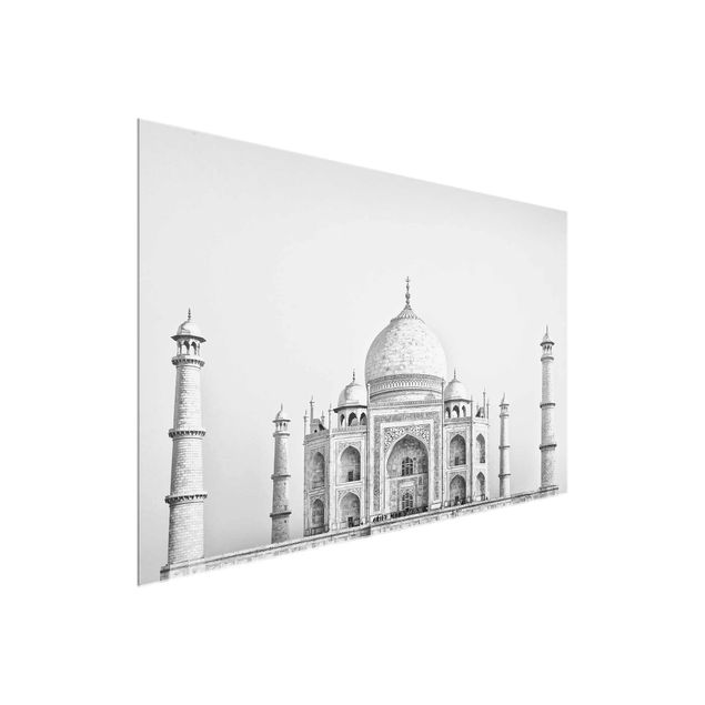 Nowoczesne obrazy do salonu Taj Mahal w kolorze szarym