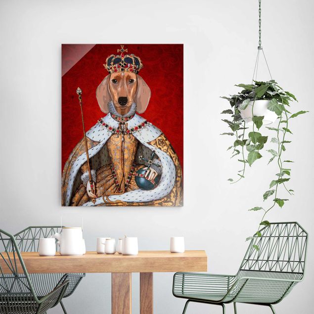 Obrazy na szkle powiedzenia Portret zwierzęcia - Królewna jamniczka