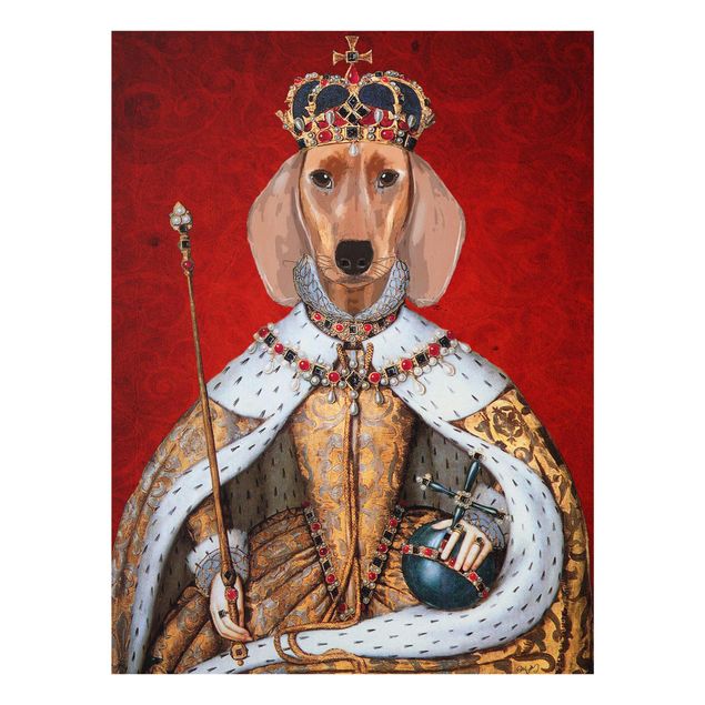 Obrazy do salonu nowoczesne Portret zwierzęcia - Królewna jamniczka