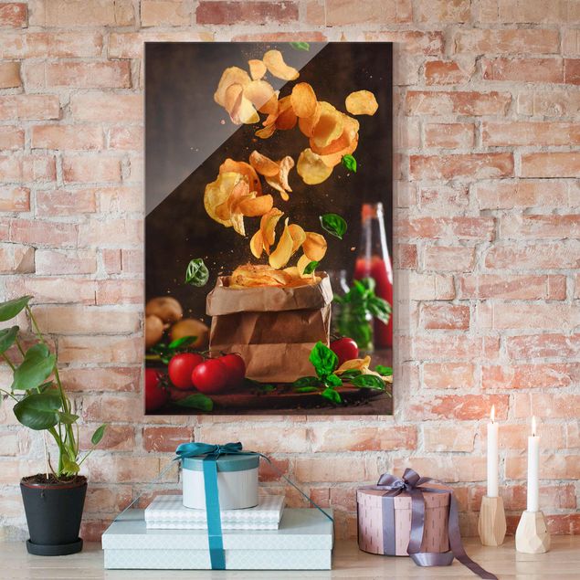 Obrazy na szkle portret Przekąska pomidorowo-bazyliowa