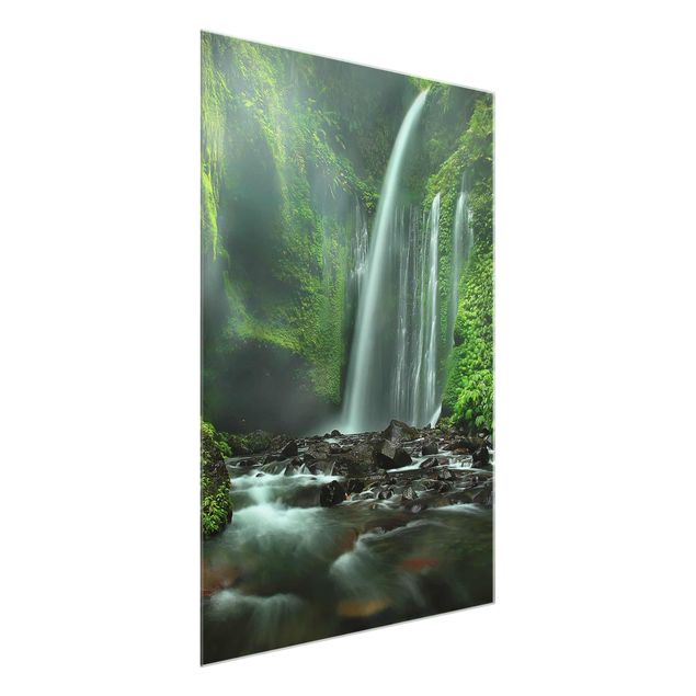 Obrazy na szkle wodospad Tropikalny wodospad
