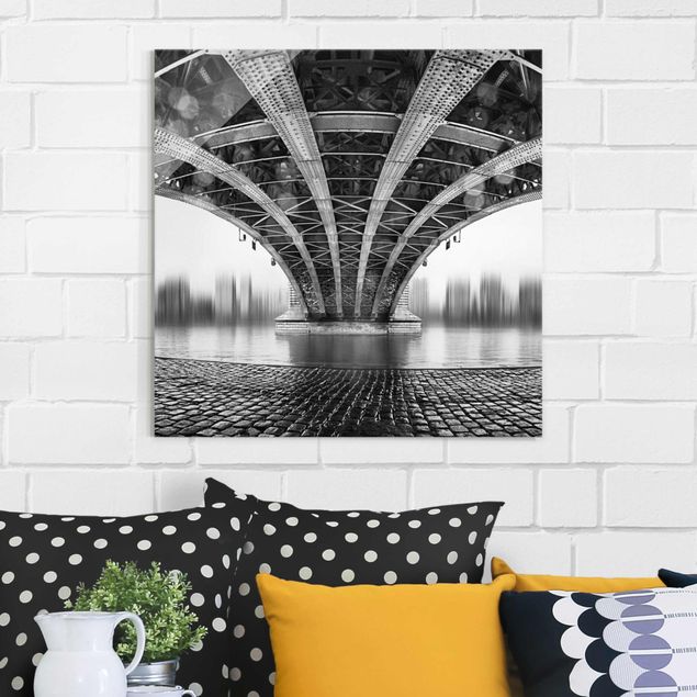 Obrazy na szkle architektura i horyzont Pod żelaznym mostem