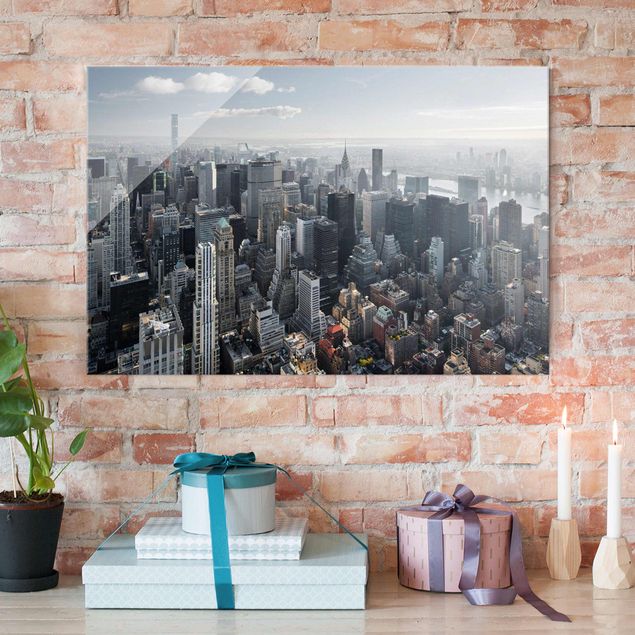 Obrazy na szkle architektura i horyzont Upper Manhattan Nowy Jork