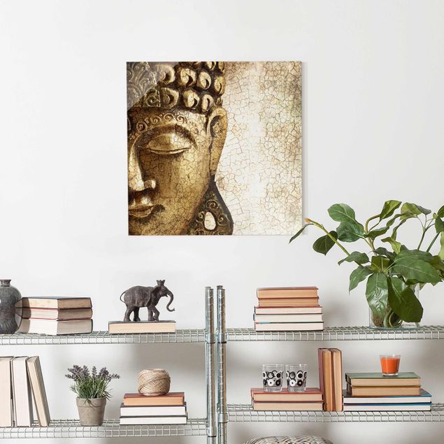 Obrazy na szkle duchowość Budda w stylu vintage