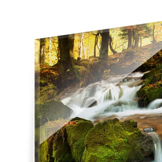 Obrazy krajobraz Wodospad jesienny las