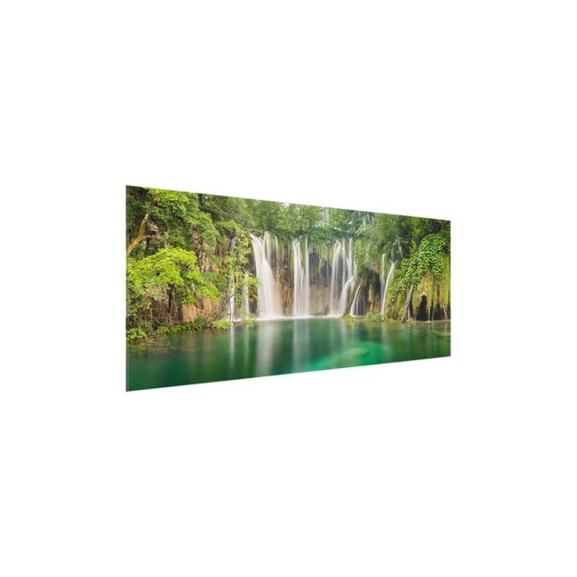 Obrazy na szkle wodospad Wodospad Plitwickie Jeziora