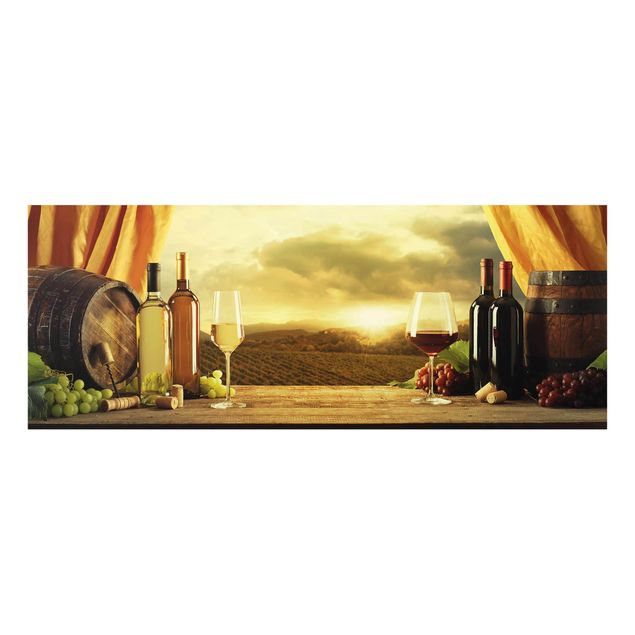 Żółty obraz Wino z widokiem