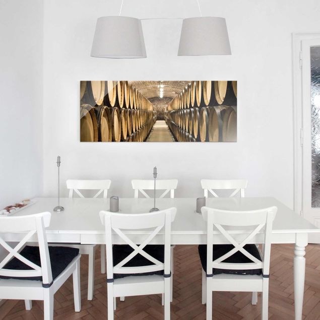 Obrazy na szkle panorama Piwniczka na wino