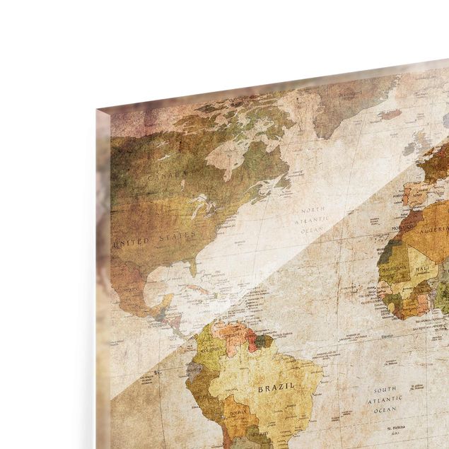 Obrazy retro Mapa świata