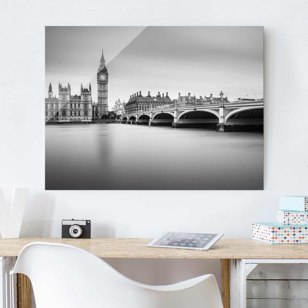 Obrazy na szkle architektura i horyzont Most Westminsterski i Big Ben