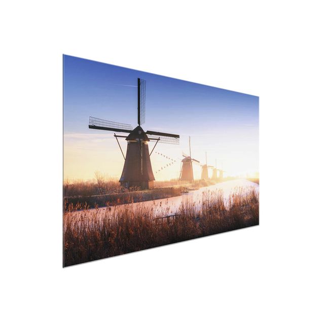 Obrazy do salonu Wiatraki w Kinderdijk