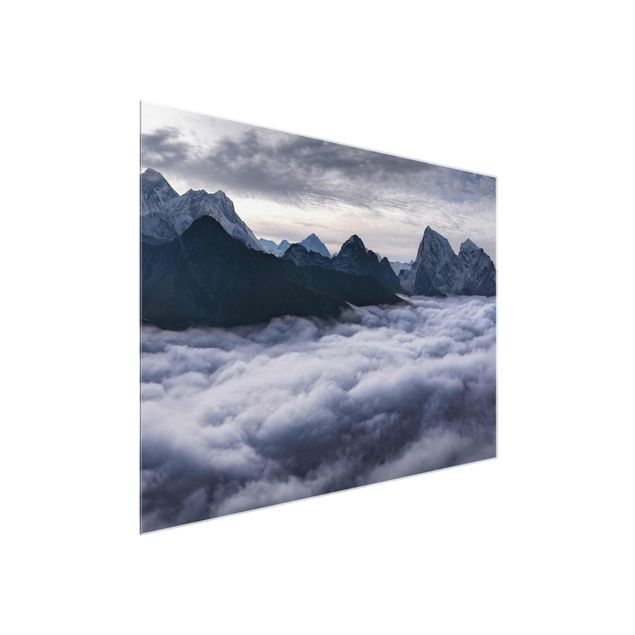 Obrazy na szkle krajobraz Morze chmur w Himalajach