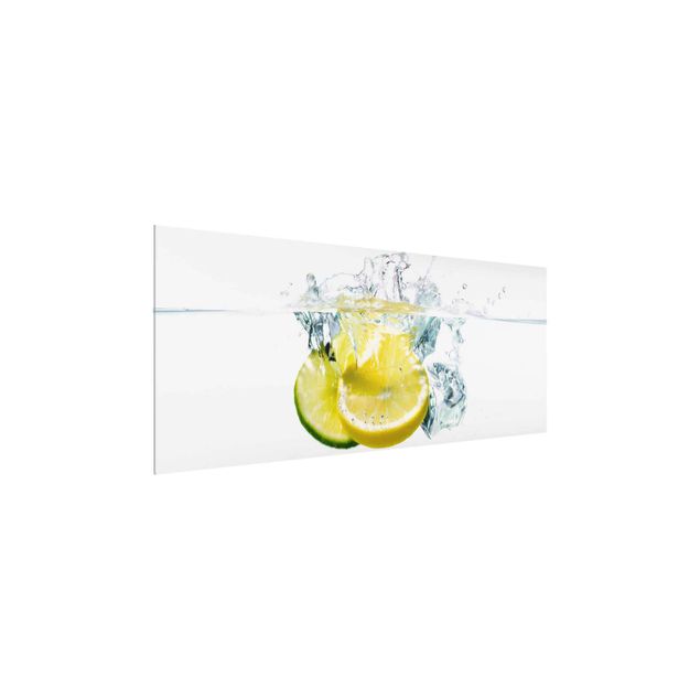 Obrazy nowoczesne Cytryna i limonka w wodzie