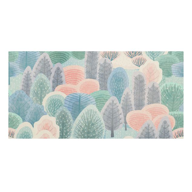 Obrazy motywy kwiatowe Wesoły las w pastelach