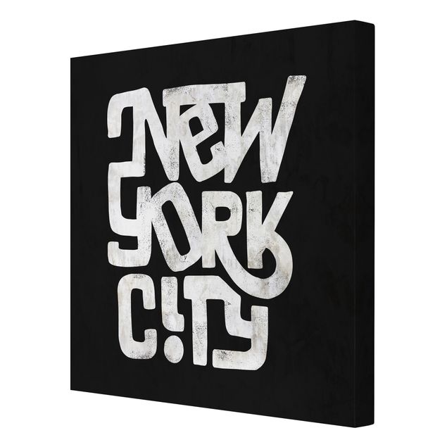 Obraz shabby chic Graffiti Art Calligraphy New York City Black