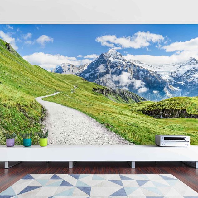 Tapeta zielona Grindelwald Panorama