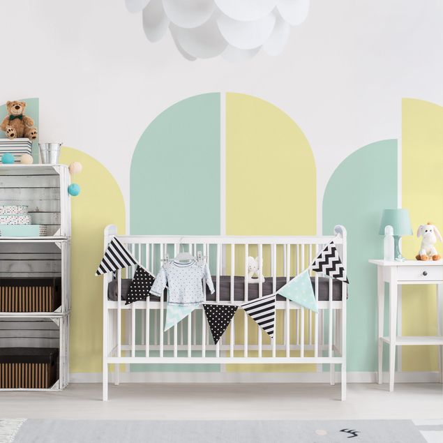 Pokój niemowlęcy i dziecięcy  Semi-arc Set Pastel Mint - Pastel Yellow