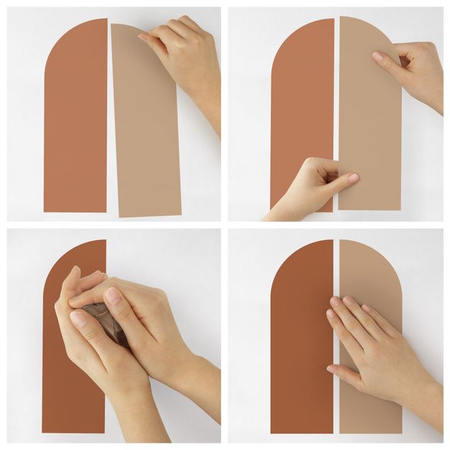 Naklejka na ścianę - Semi-arc Set Reddish Brown - Medium Brown