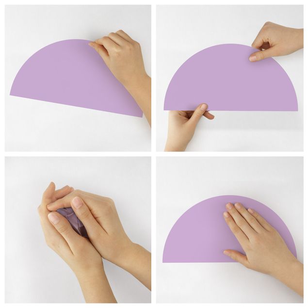 Naklejka na ścianę - Semicircle - Purple