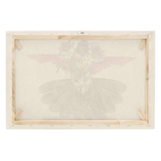 Obrazy na płótnie Ilustracja kwiatowego kolibra