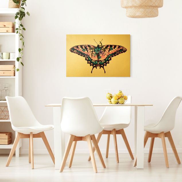 Obraz z motylem Illustration Floral Tiger Swallowtail