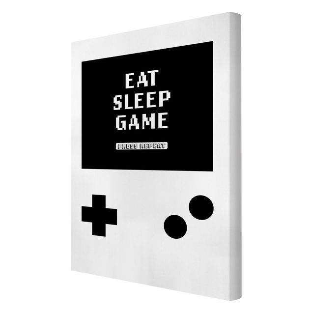 Obrazy na ścianę Classical Gaming Console Eat Sleep Game Press Repeat