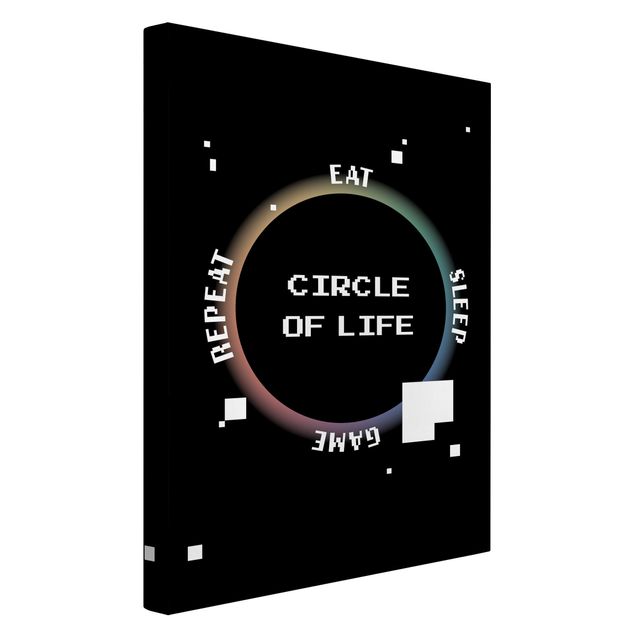 Czarno białe obrazki Classical Video Game Circle Of Life