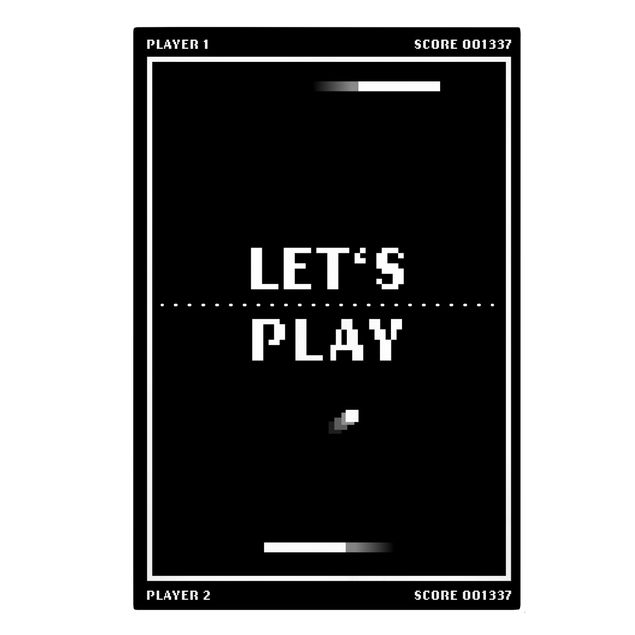 Obraz na płótnie czarno biały Classical Video Game In Black And White Let's Play