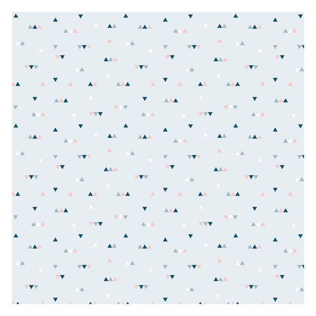 Tapeta - Małe trójkąty w kolorze niebiesko-różowym