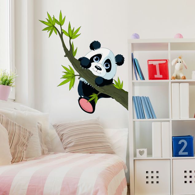 Naklejki na ścianę drzewa Panda wspinająca się