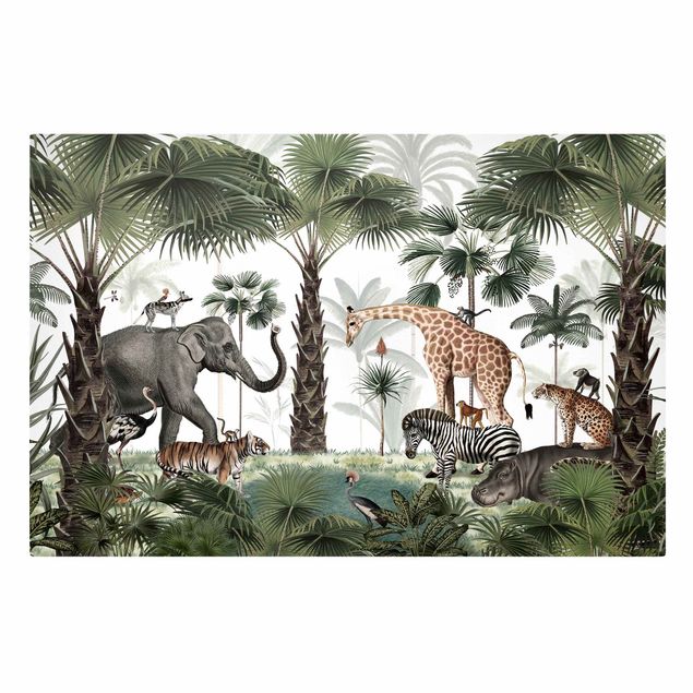 Obraz drzewo Królestwo zwierząt z dżungli