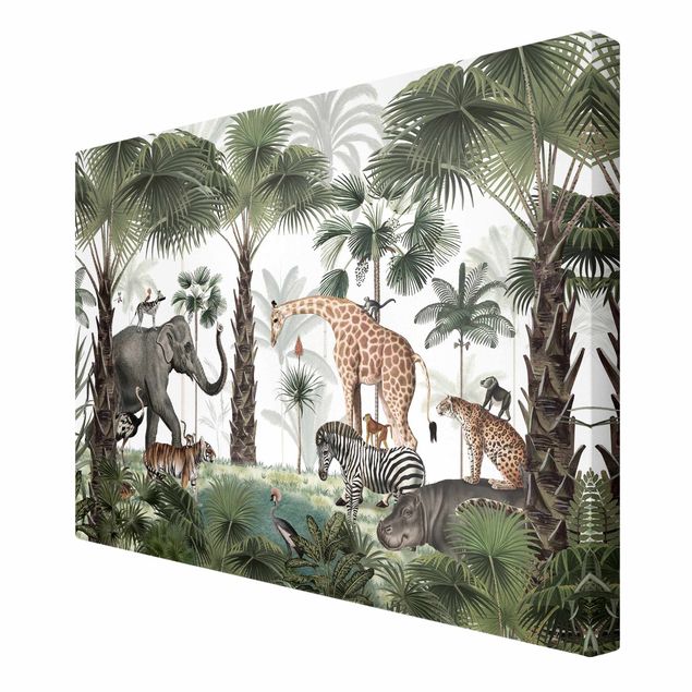 Obrazy krajobraz Królestwo zwierząt z dżungli